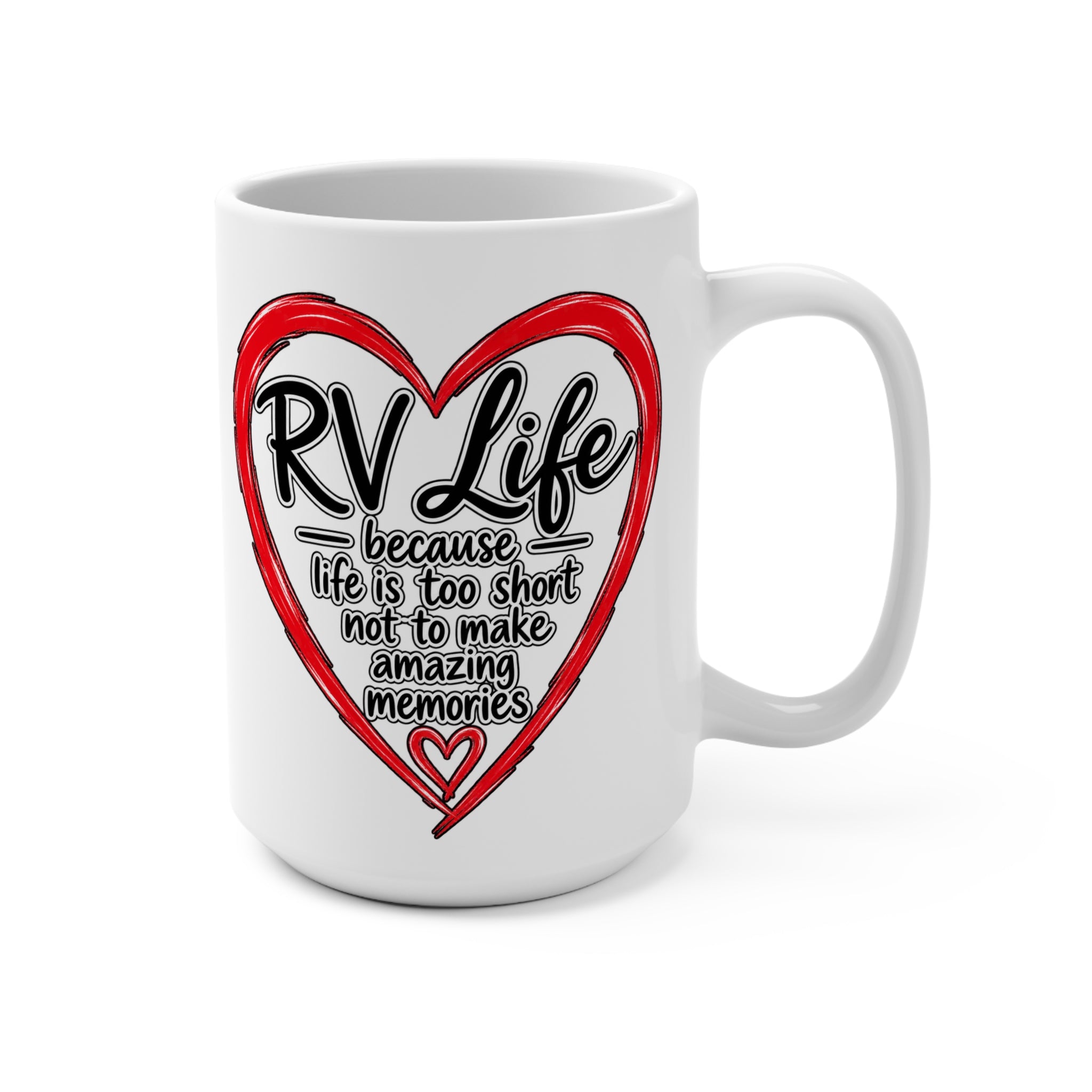 RV Life heart design Mug | RV travel camper coffee cup