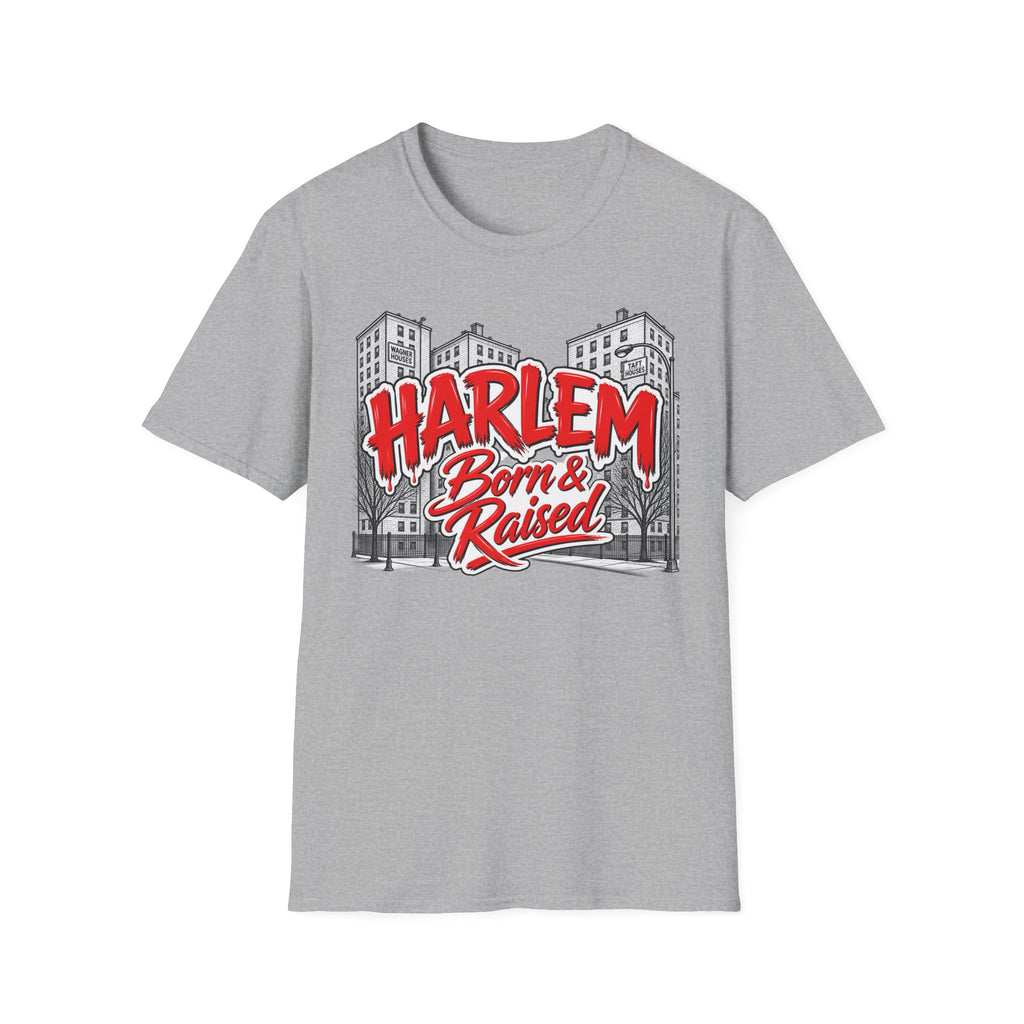 Harlem Born & Raised Red Letters T-Shirt