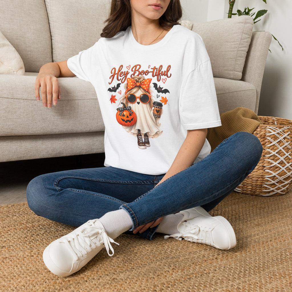 Hey Boo-tiful Ghost Girly T-Shirt