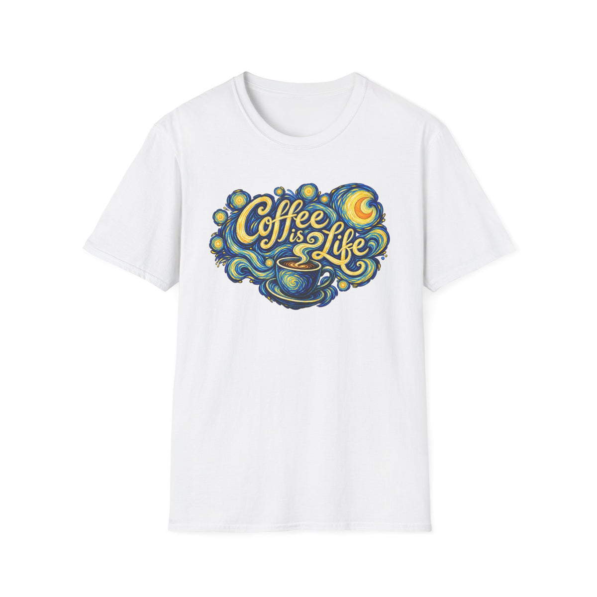 Coffee Is Life in a Starry Night T-Shirt