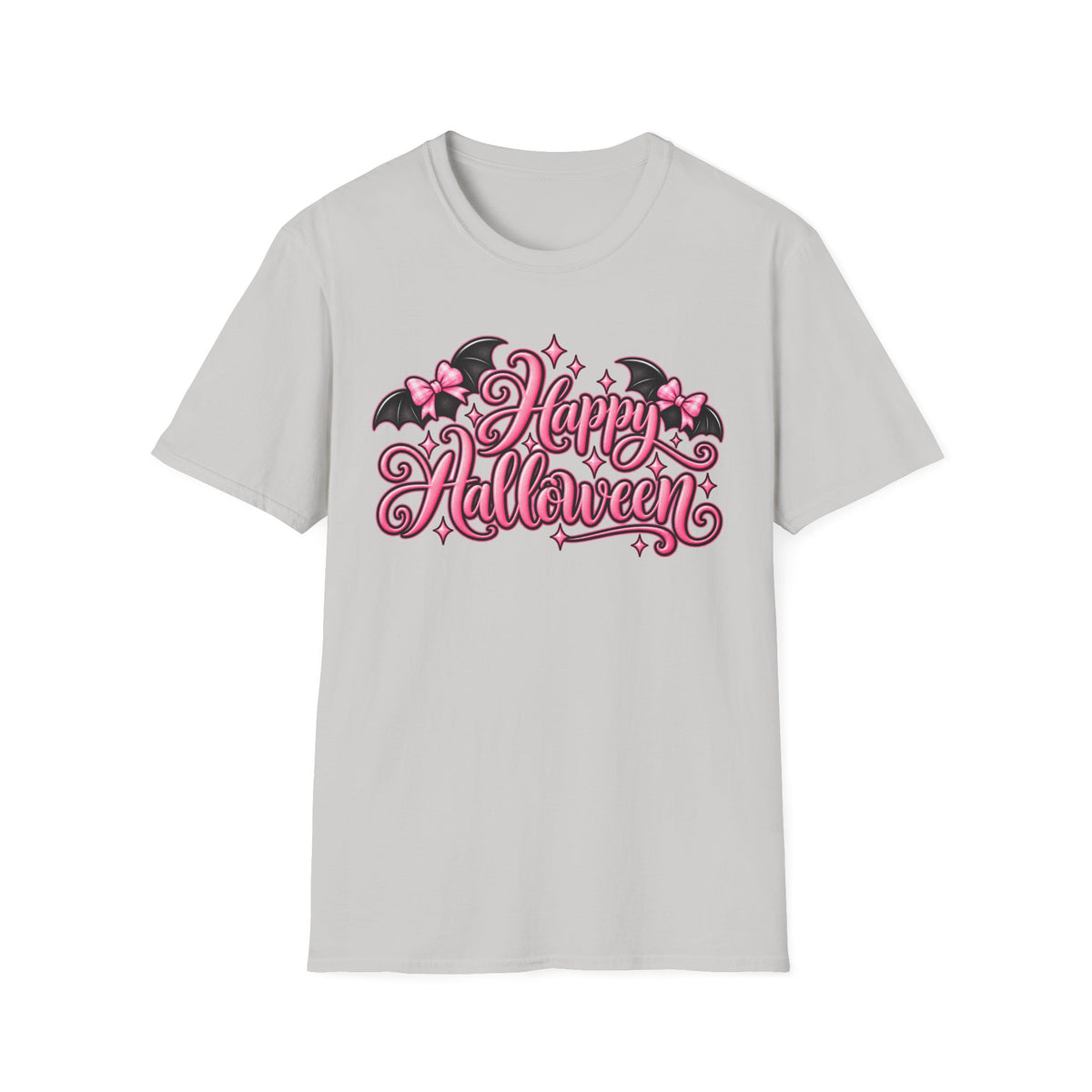 Pink Happy Halloween Coquette Bats T-Shirt