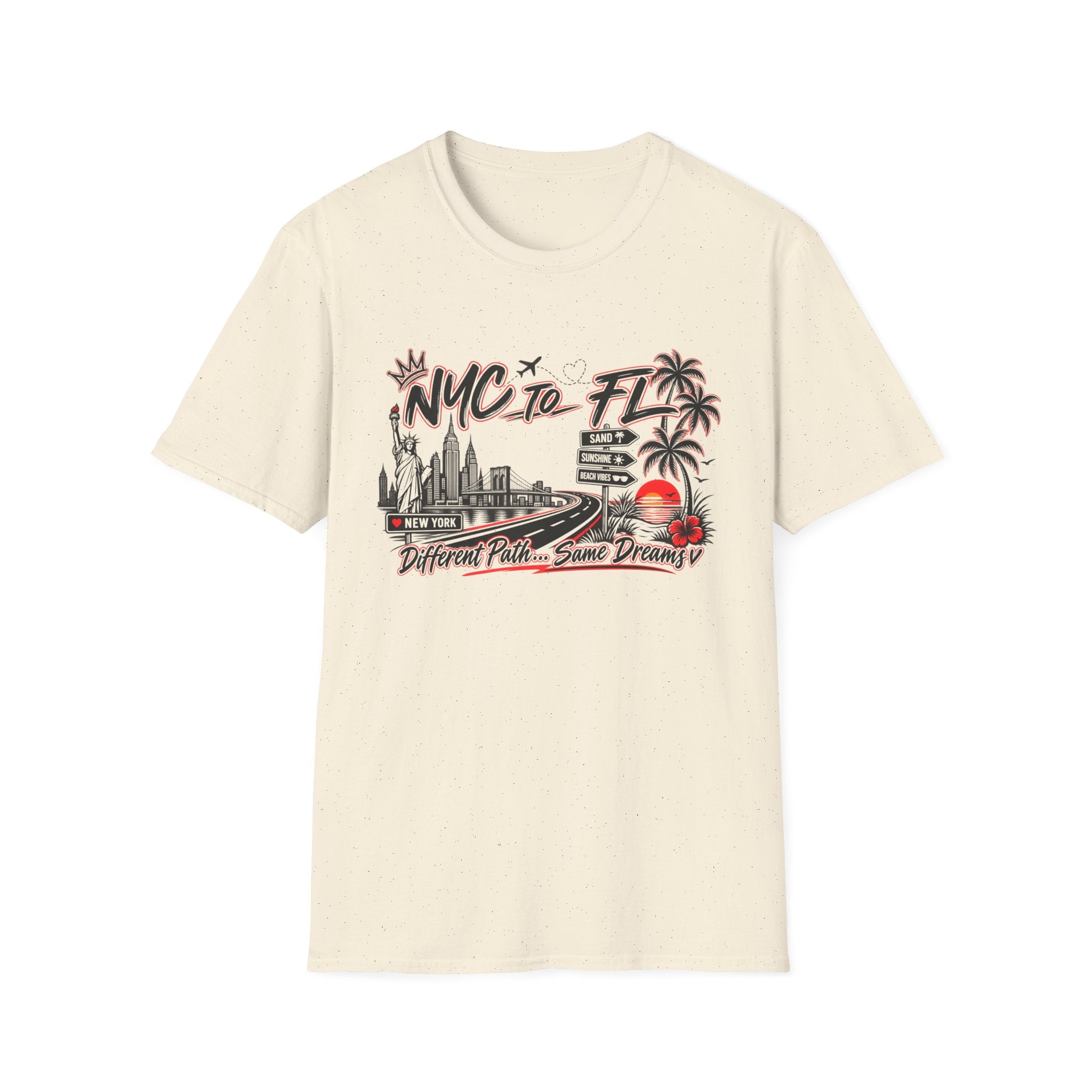 NY to FL Different Path Same Dreams T-Shirt