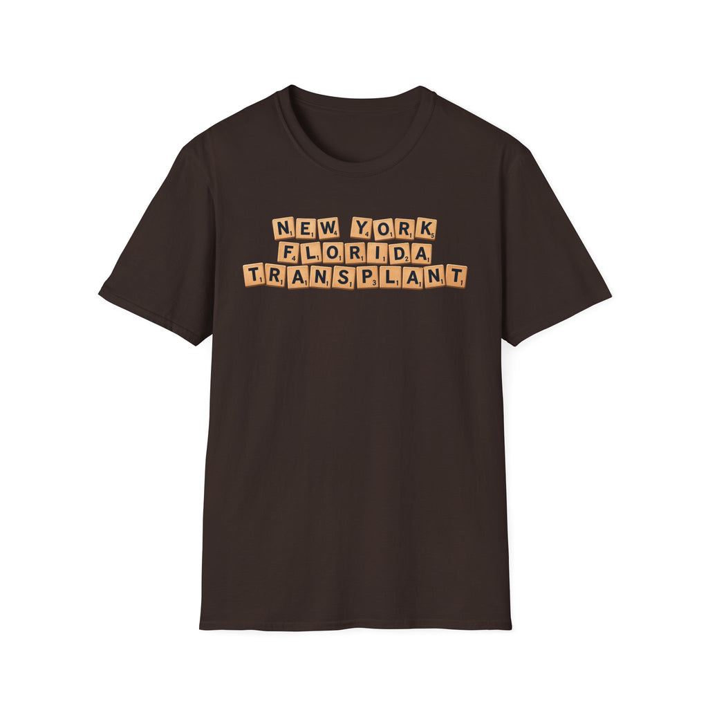 NY to FL Scrabble Tile T-Shirt