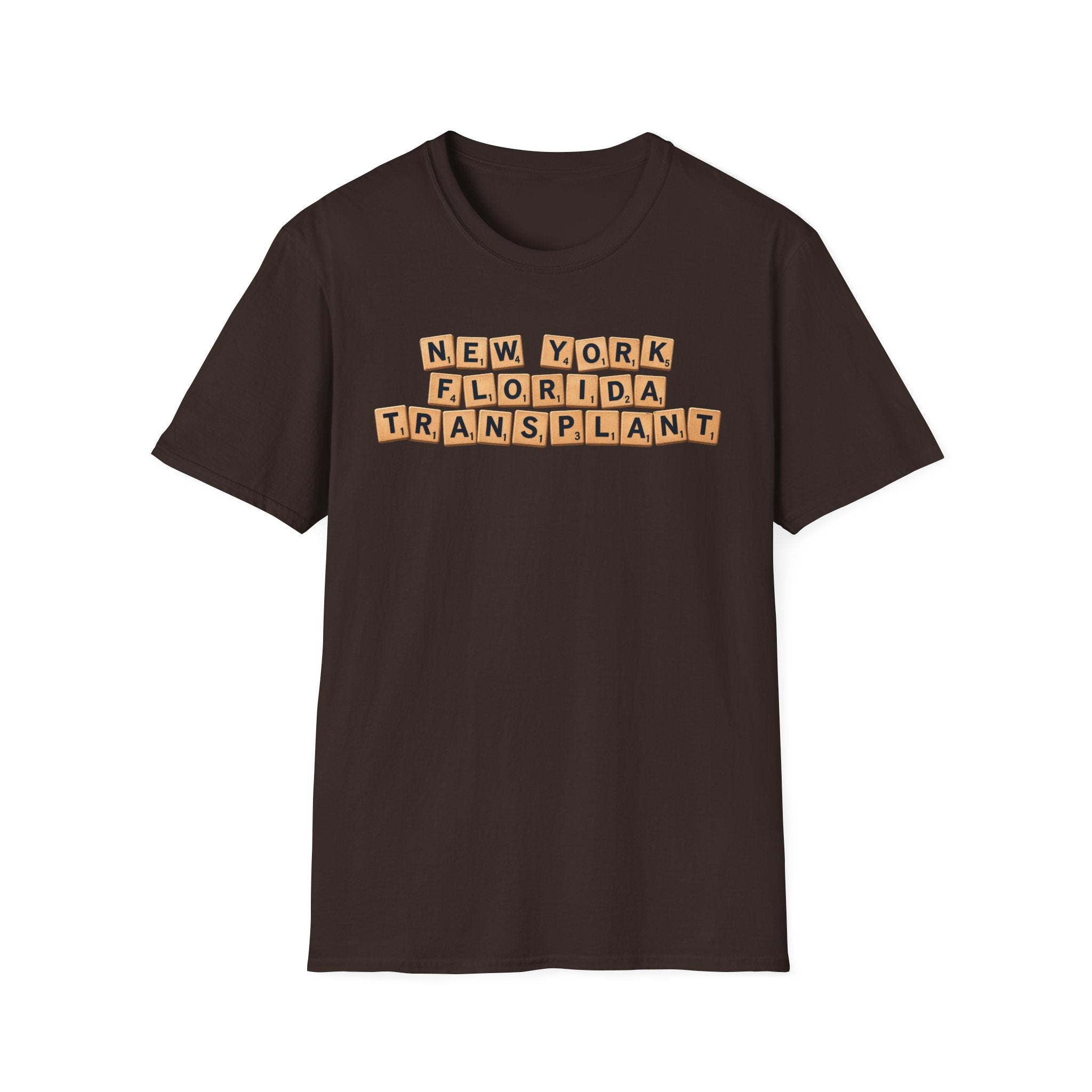 NY to FL Scrabble Tile T-Shirt