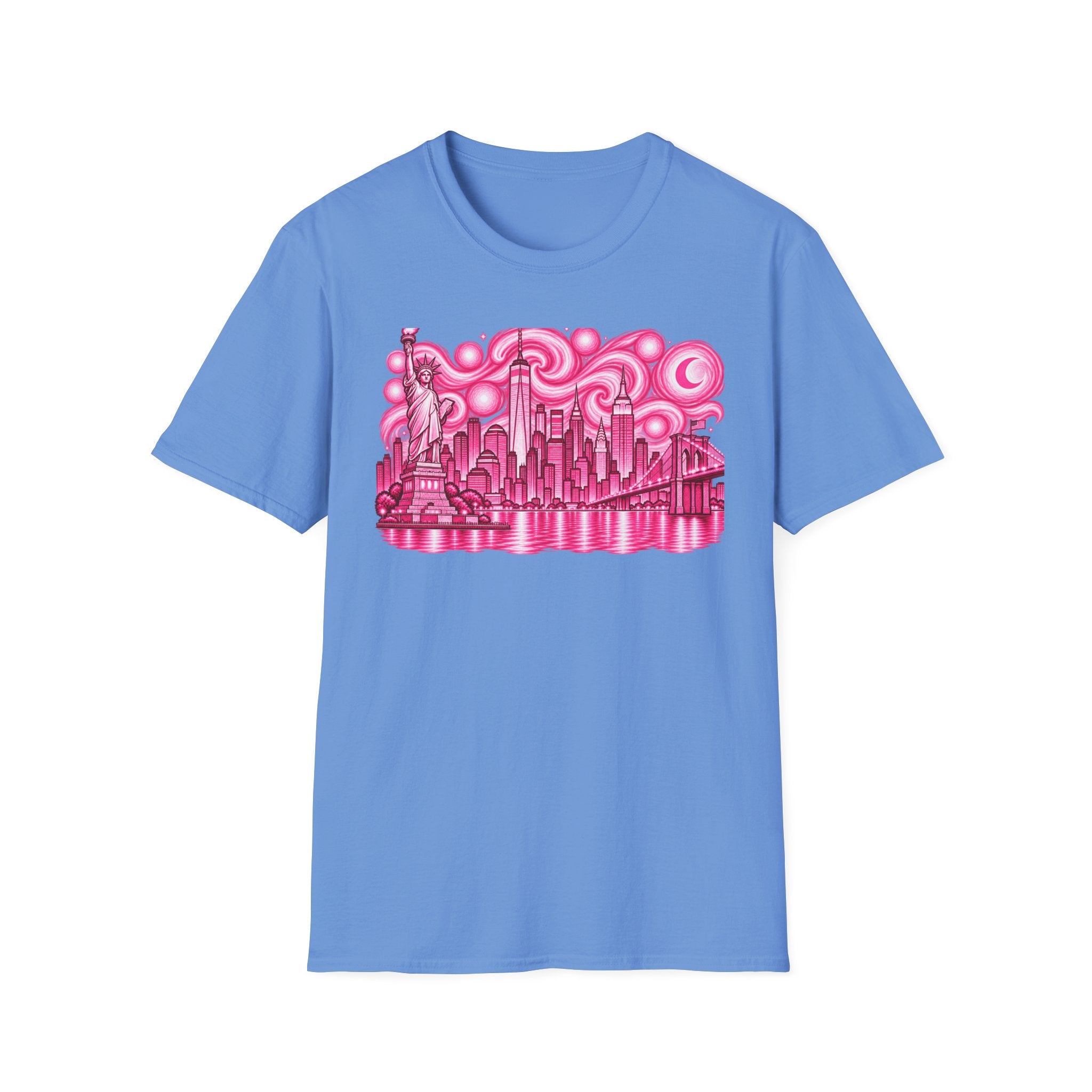 Pink New York City Skyline T-Shirt