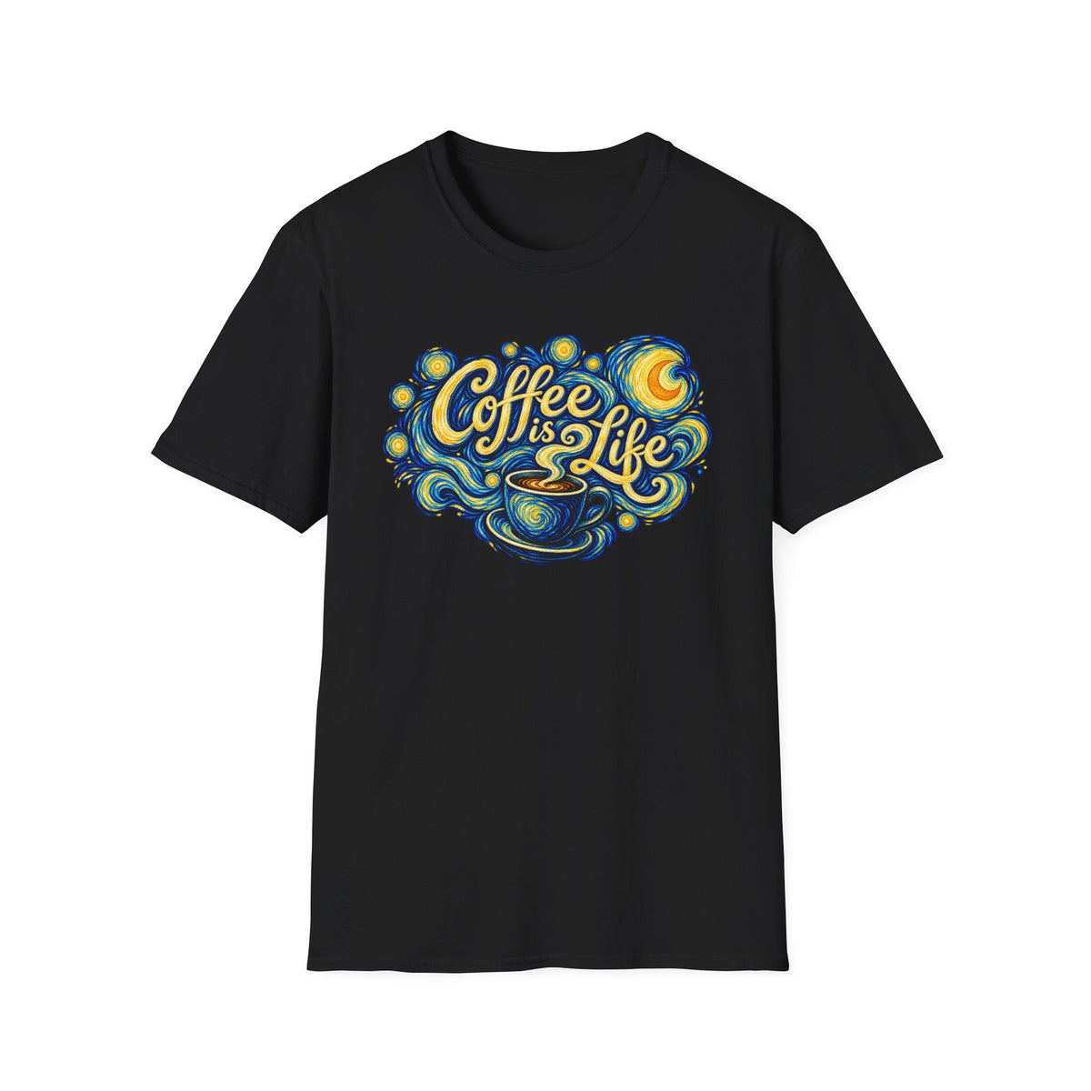 Coffee Is Life in a Starry Night T-Shirt