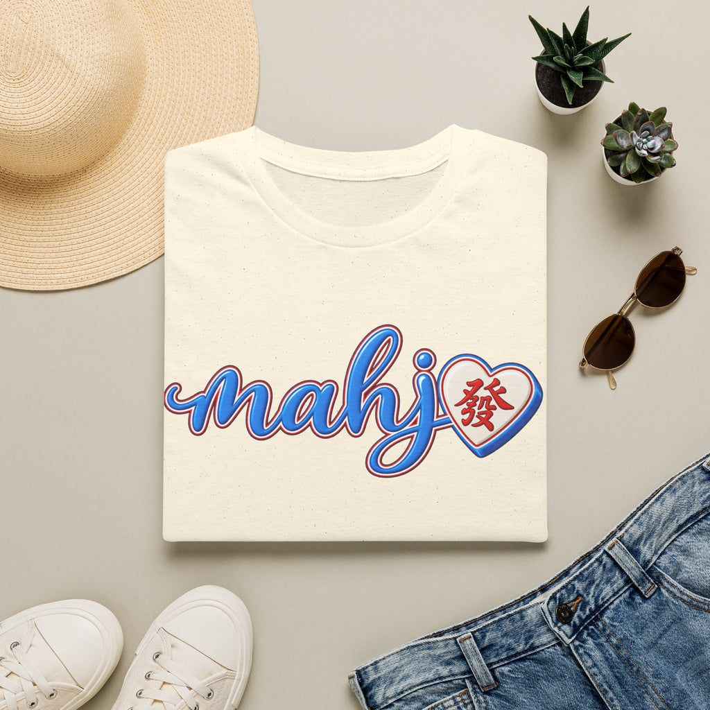 Mahj Blue Script T-Shirt