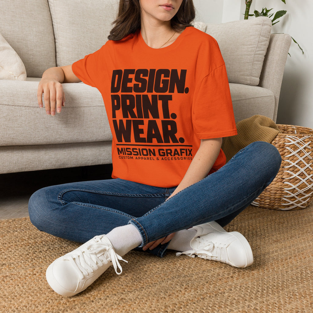 Design. Print. Wear. Graphic Tee — Bold Typography T-Shirt