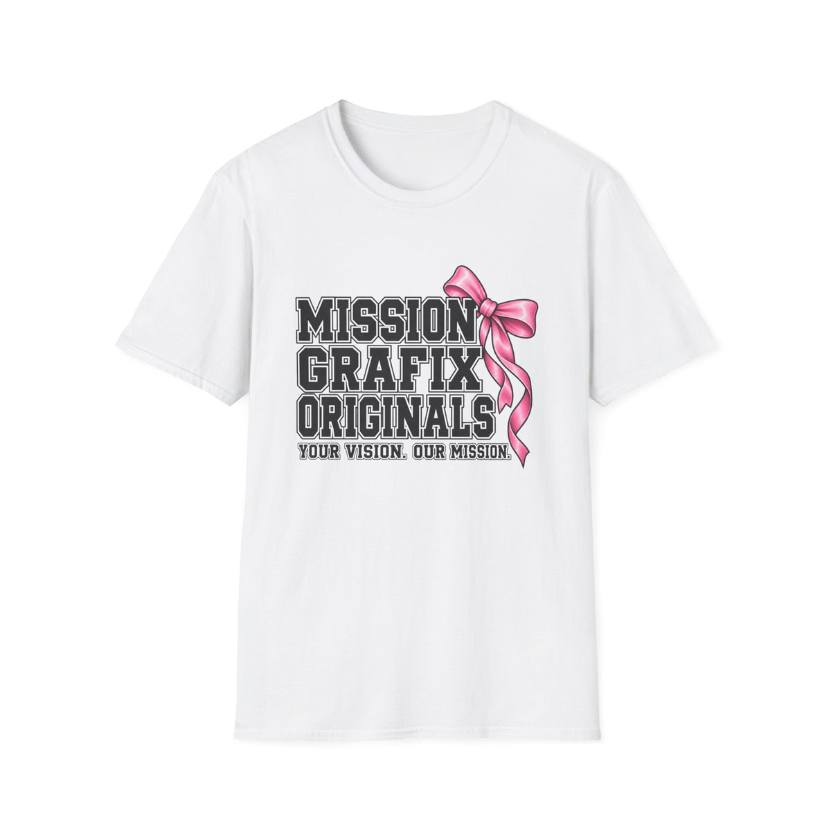 Mission Grafix Varsity Pink Bow T-Shirt