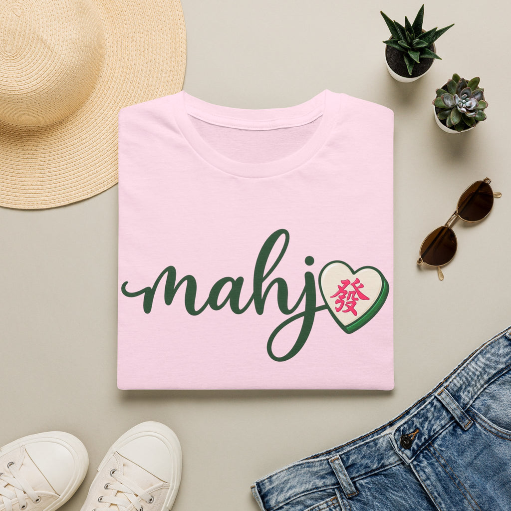 Mahj Green Script T-Shirt