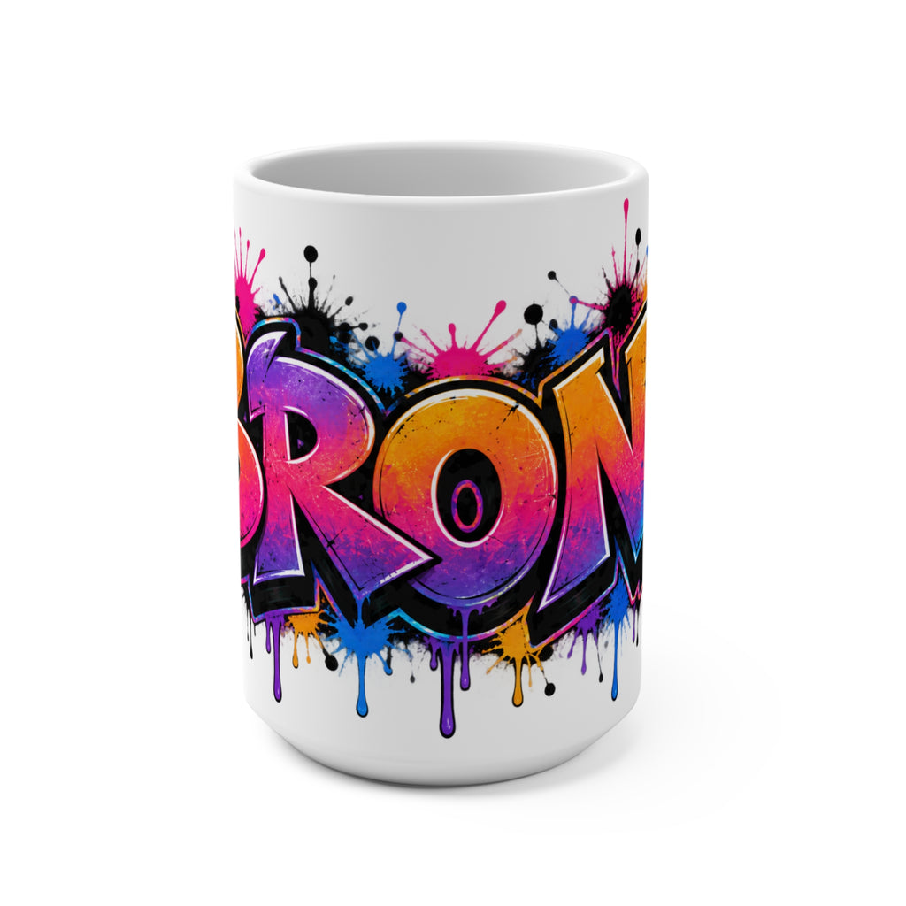 Bronx Graffiti Art Mug | Colorful Drip Street Art 15oz Ceramic