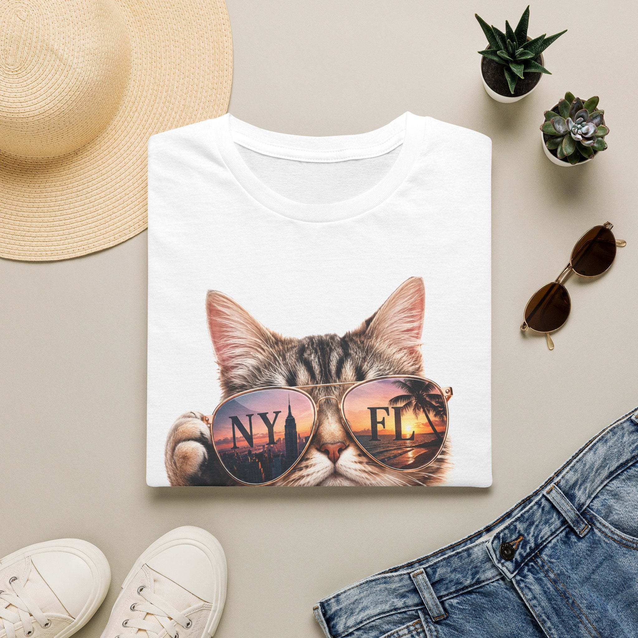 Cool Cat Transplant NY to FL T-Shirt
