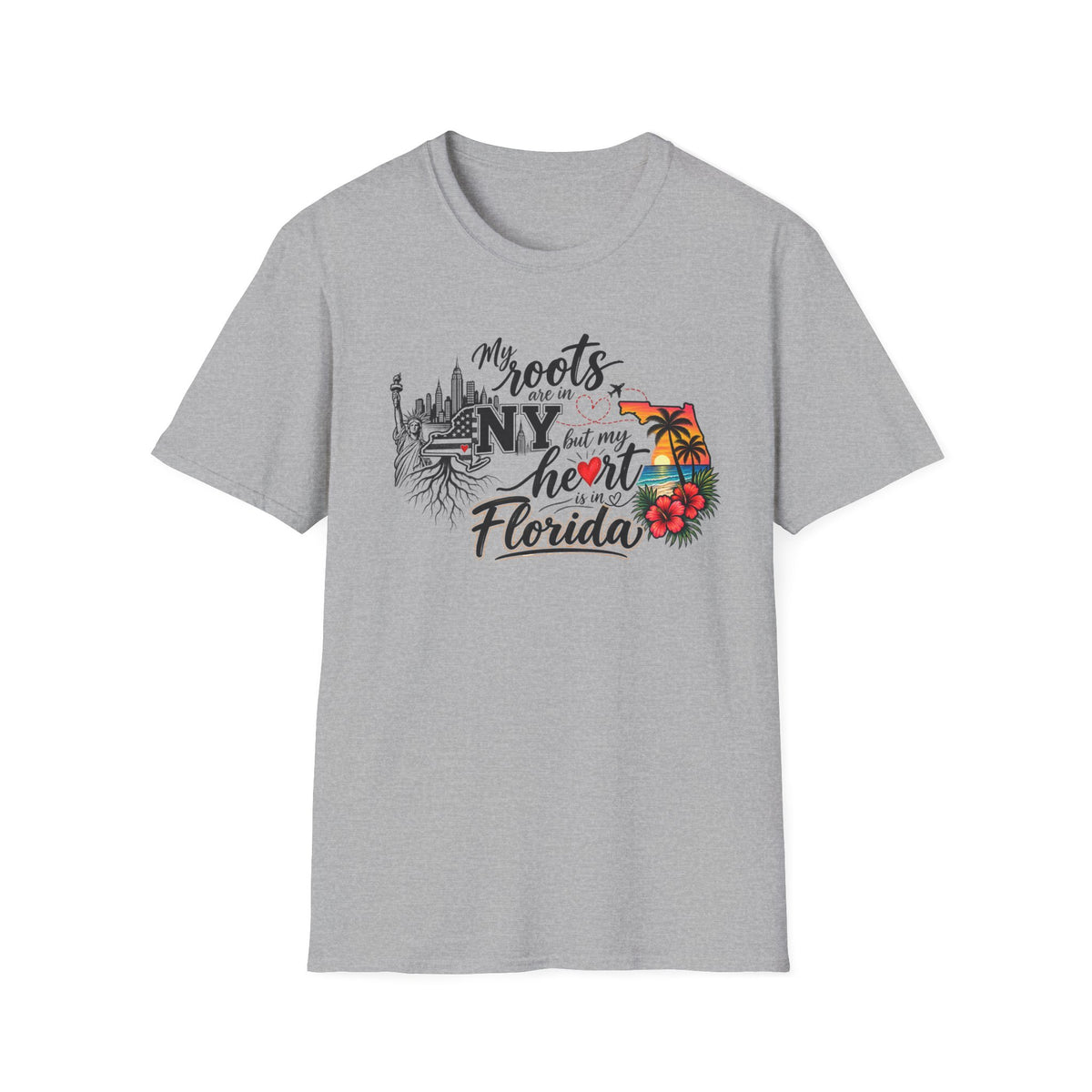 My Roots are in NY and My Heart is in FL II T-Shirt
