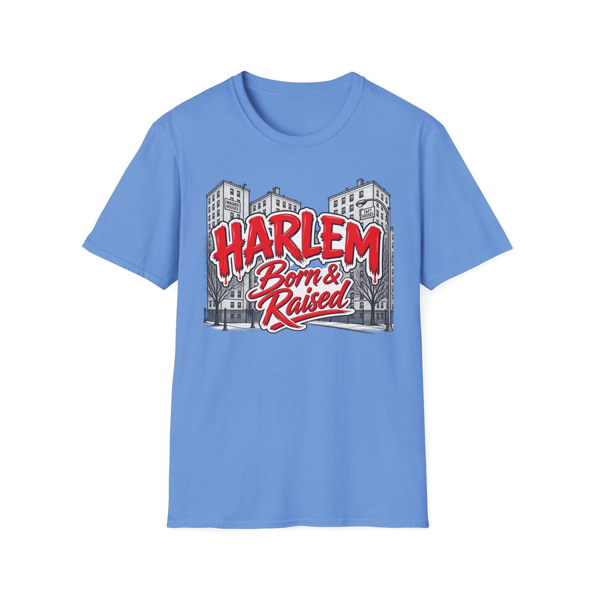 Harlem Born & Raised Red Letters T-Shirt