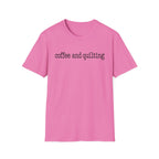 Coffee and Quilting Typewriter Logo T-Shirt