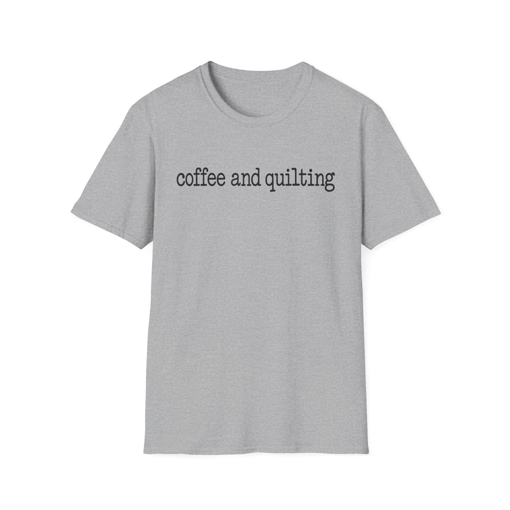Coffee and Quilting Typewriter Logo T-Shirt