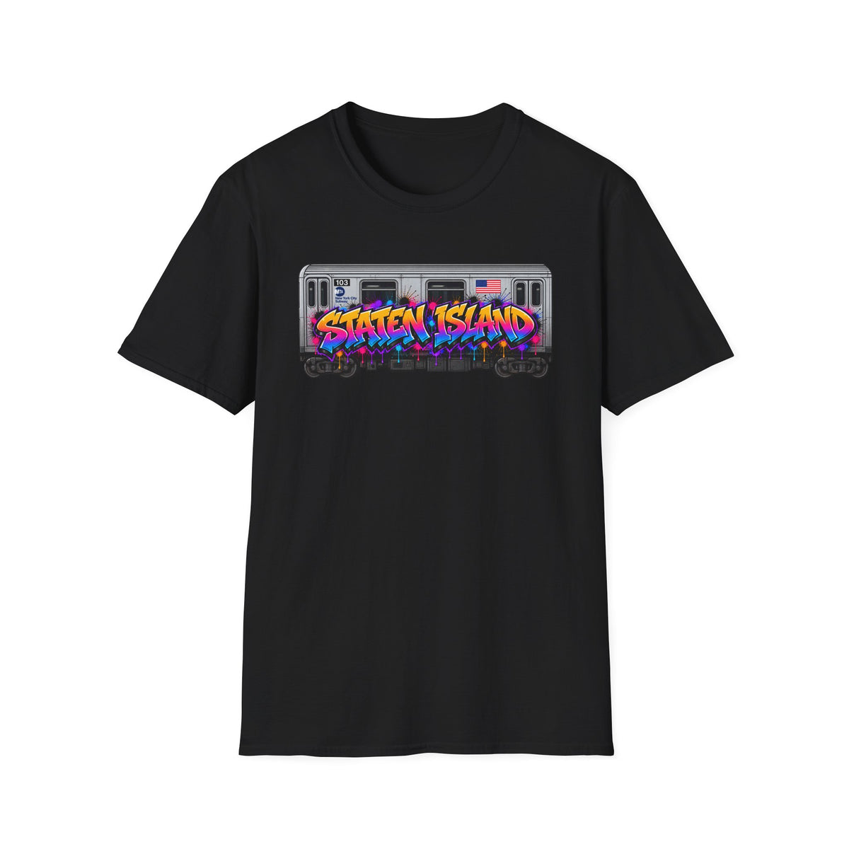 Staten Island Graffiti Subway Car T-Shirt