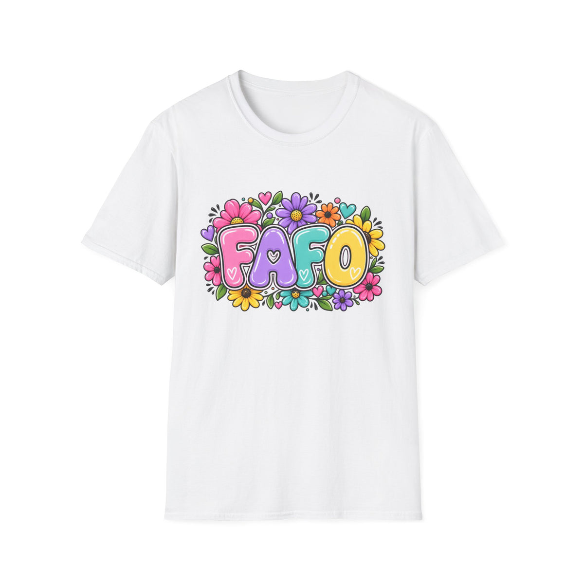 FAFO Floral Bubble Letters T-Shirt