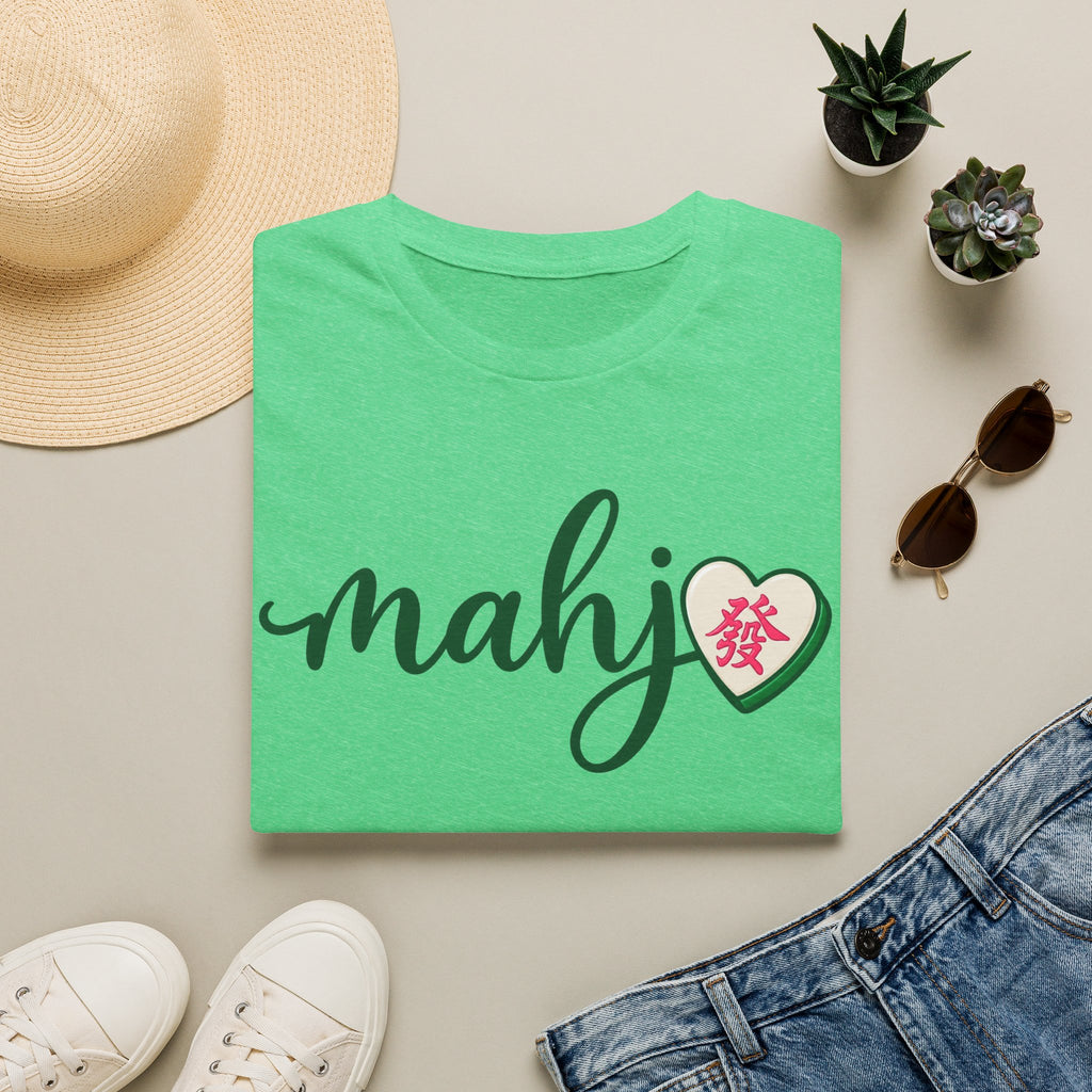 Mahj Green Script T-Shirt