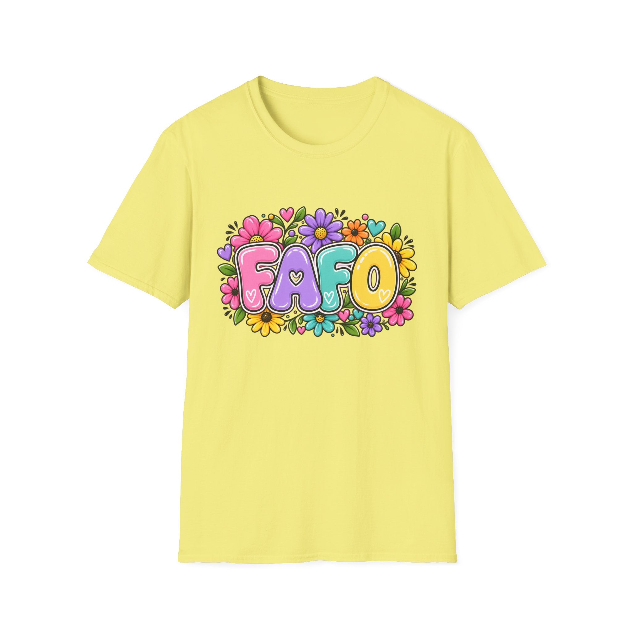 FAFO Floral Bubble Letters T-Shirt