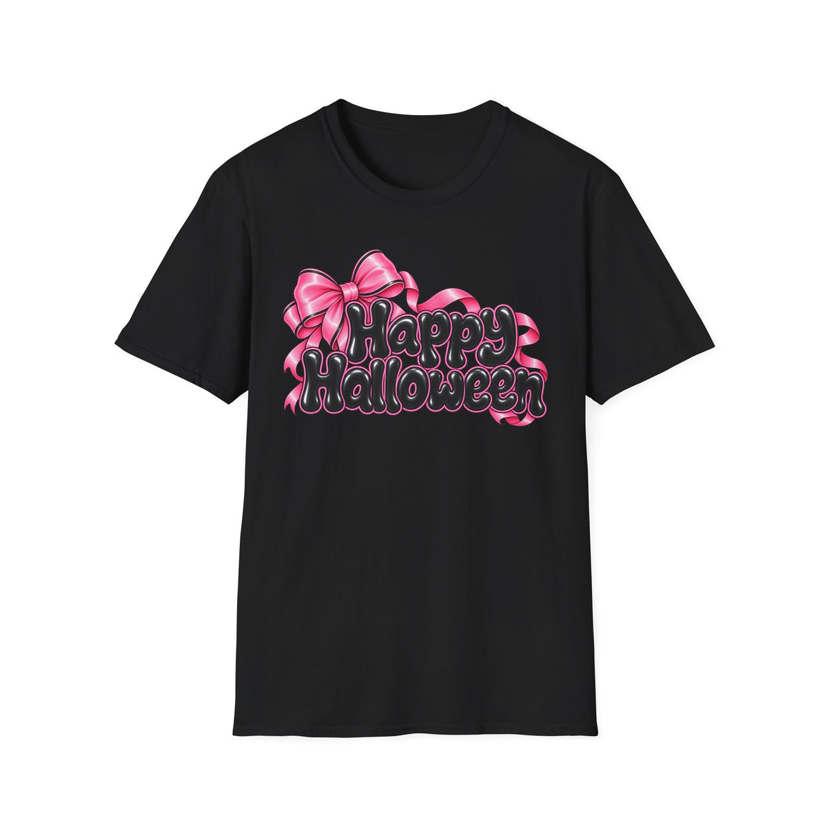 Pink Bow Happy Halloween T-Shirt
