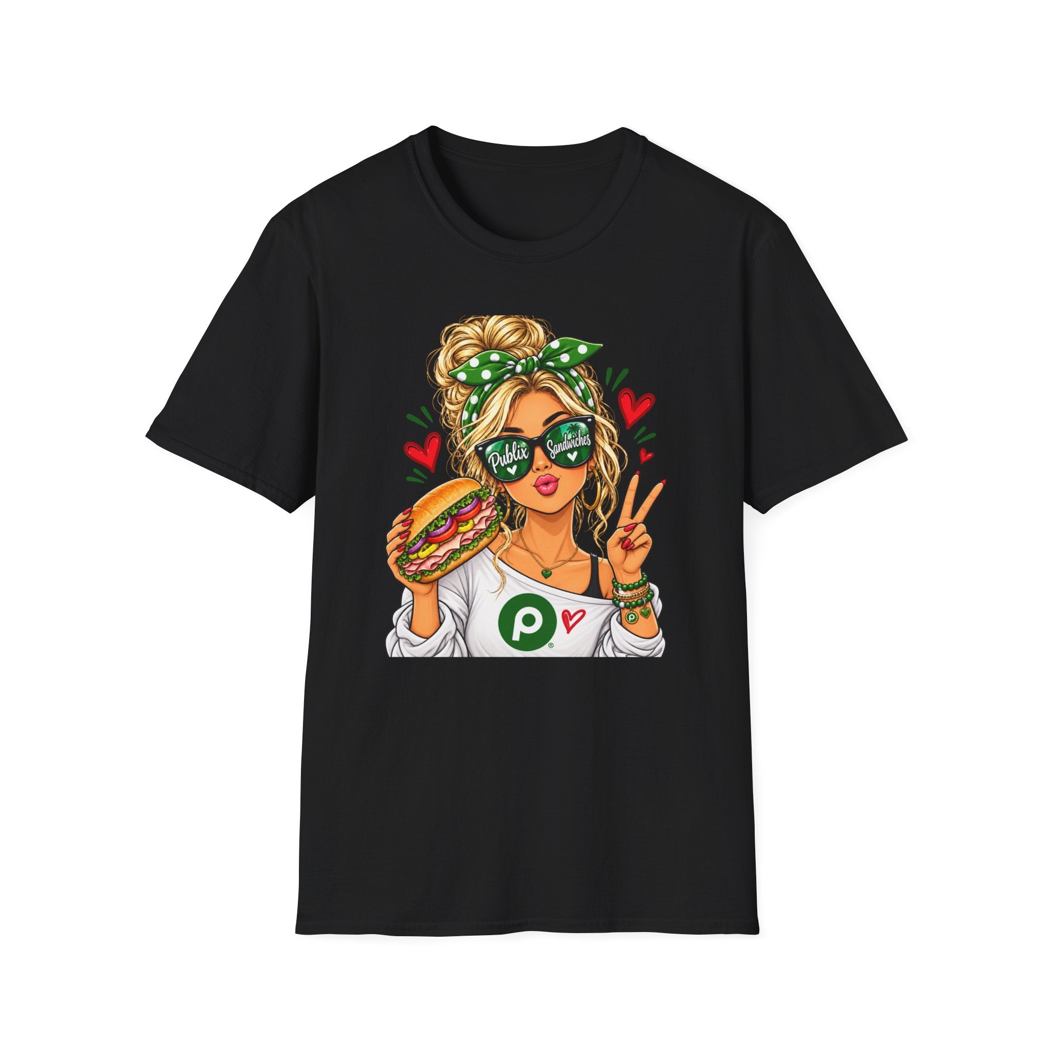 Publix Sandwiches Influencer Girl (Black Hair) T-Shirt