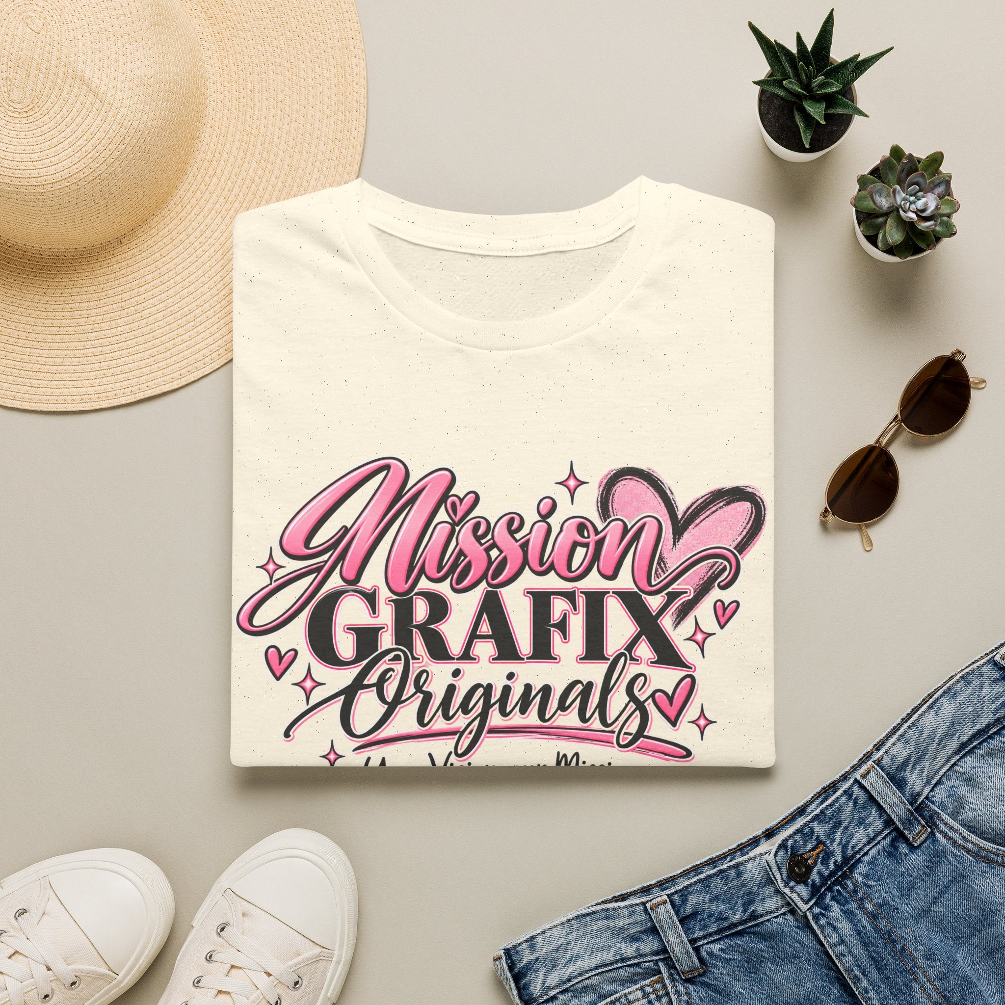 Mission Grafix Pink Heart T-Shirt