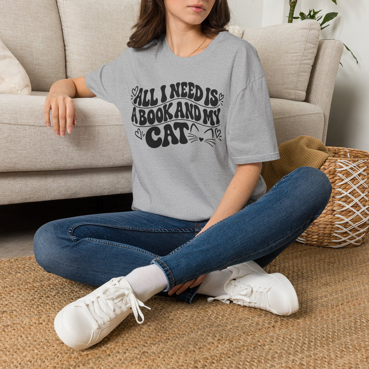 All I Need is a Book & My Cat T-Shirt
