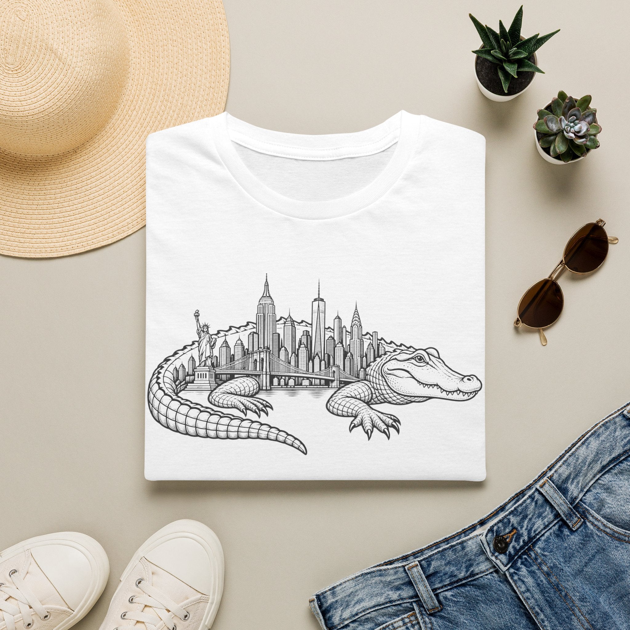 NYC Skyline Alligator T-Shirt