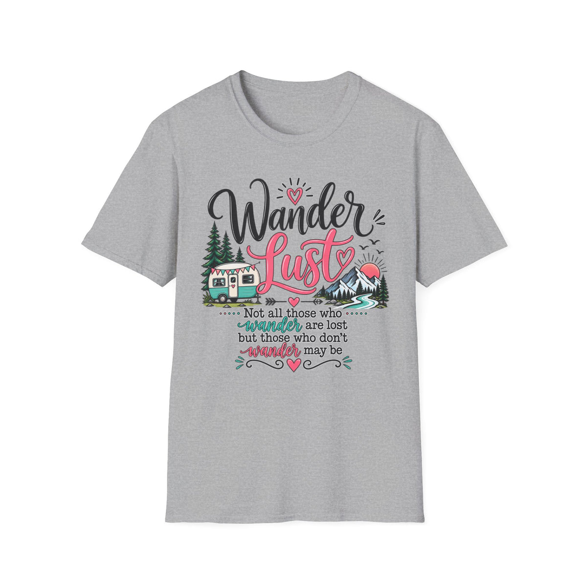 Wanderlust Mountains Camper T-Shirt