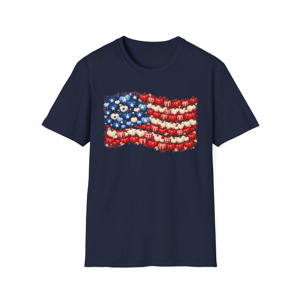 Pumpkin Patch American Flag T-Shirt
