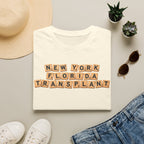 NY to FL Scrabble Tile T-Shirt