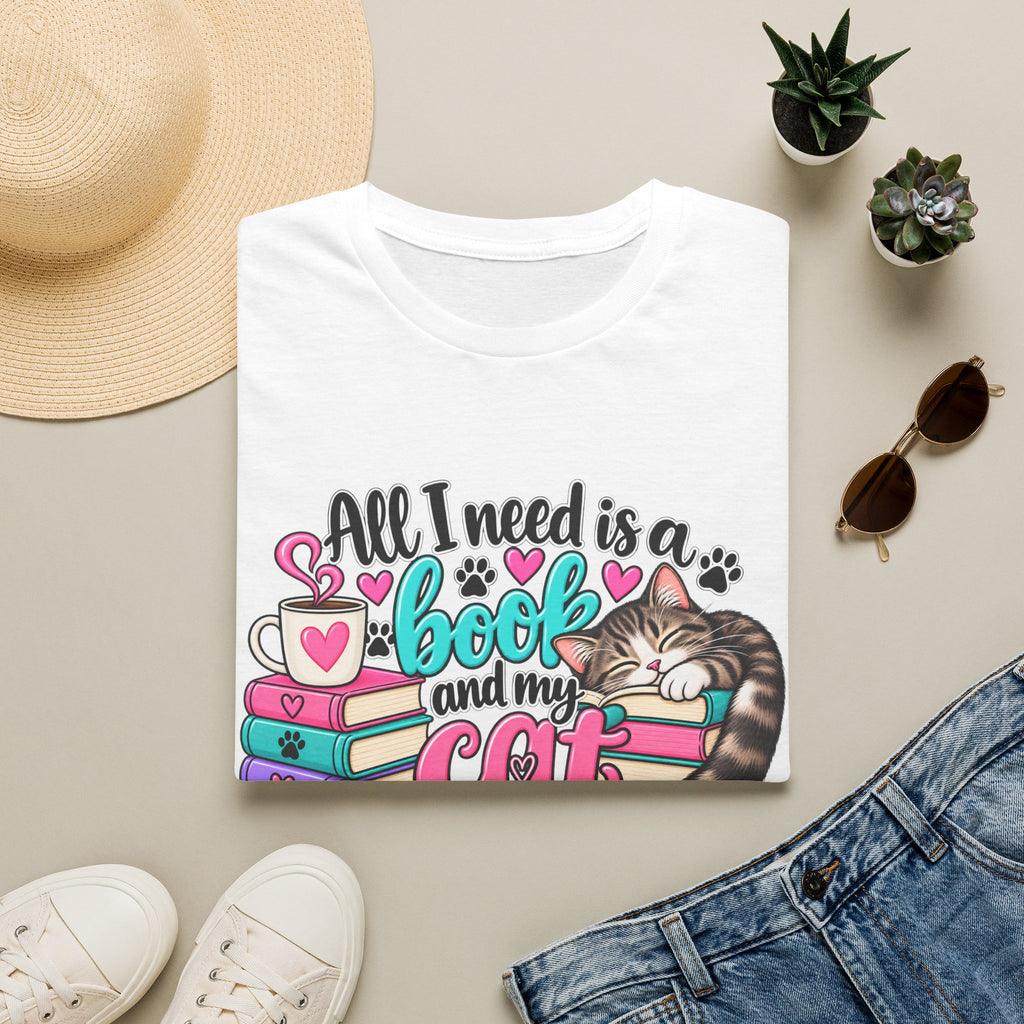 All I Need is a Book & My Cat T-Shirt