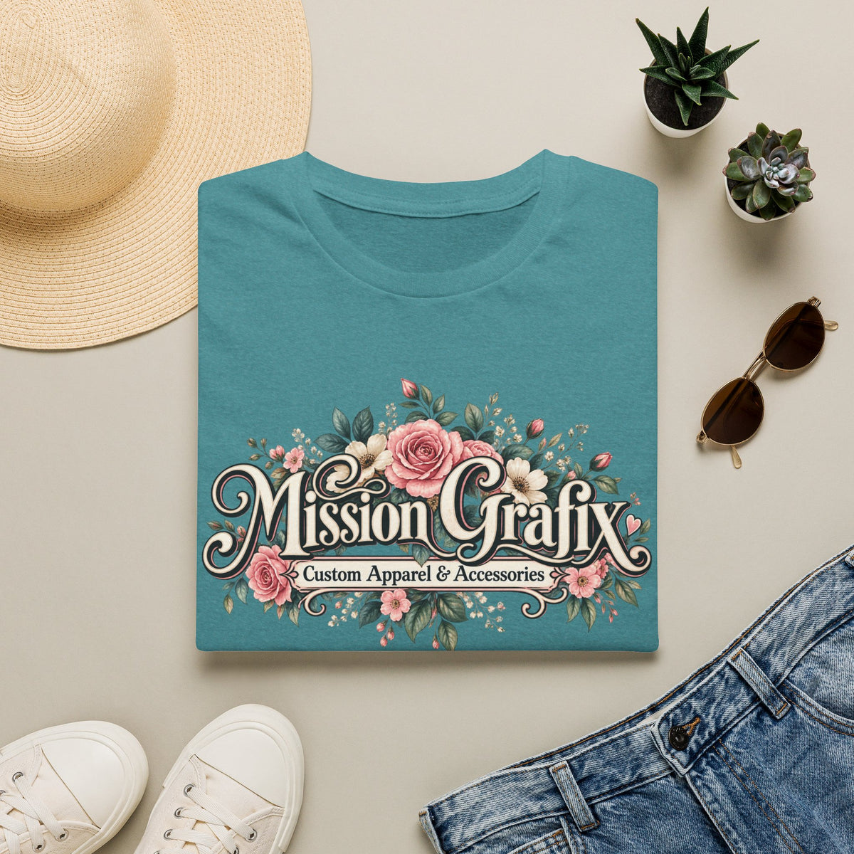 Mission Grafix Vintage Floral T-Shirt