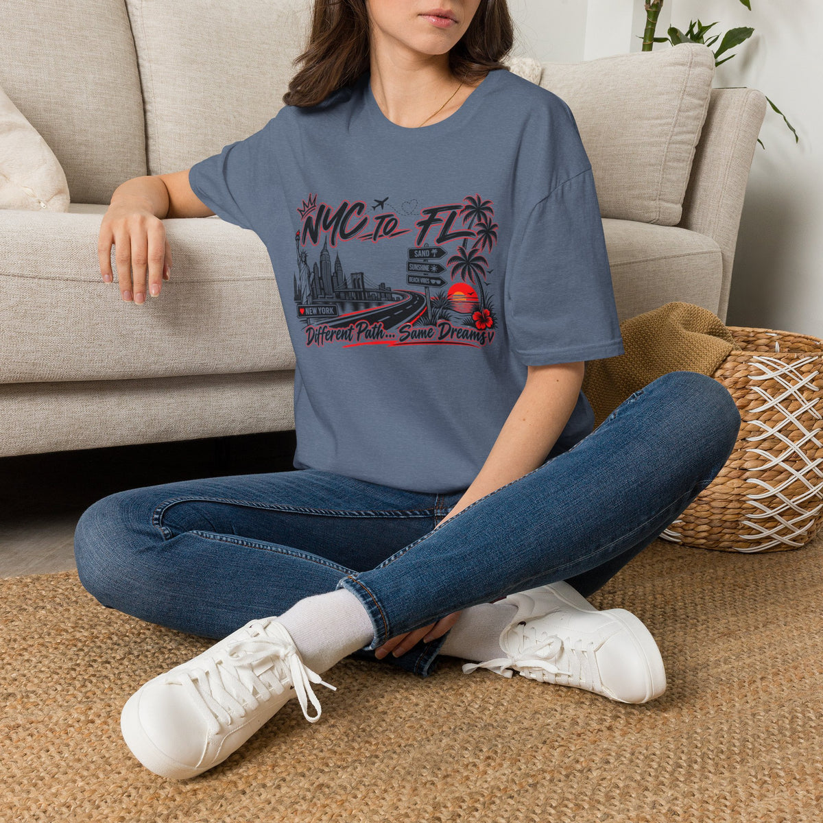 NY to FL Different Path Same Dreams T-Shirt