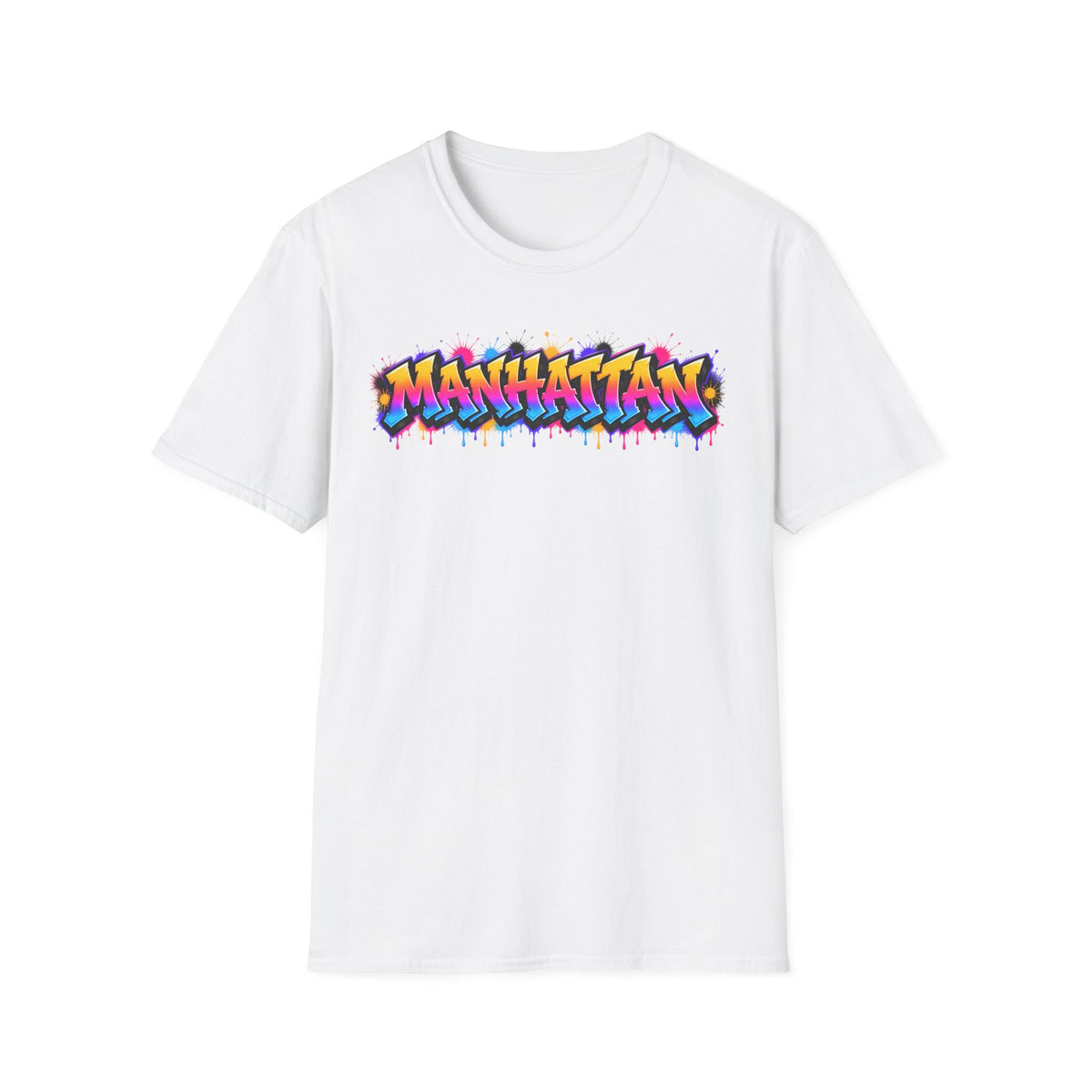Manhattan Graffiti Art T-Shirt | Colorful Urban Street Art Tee