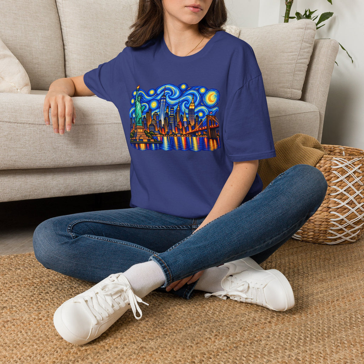 Starry Night New York Skyline T-Shirt