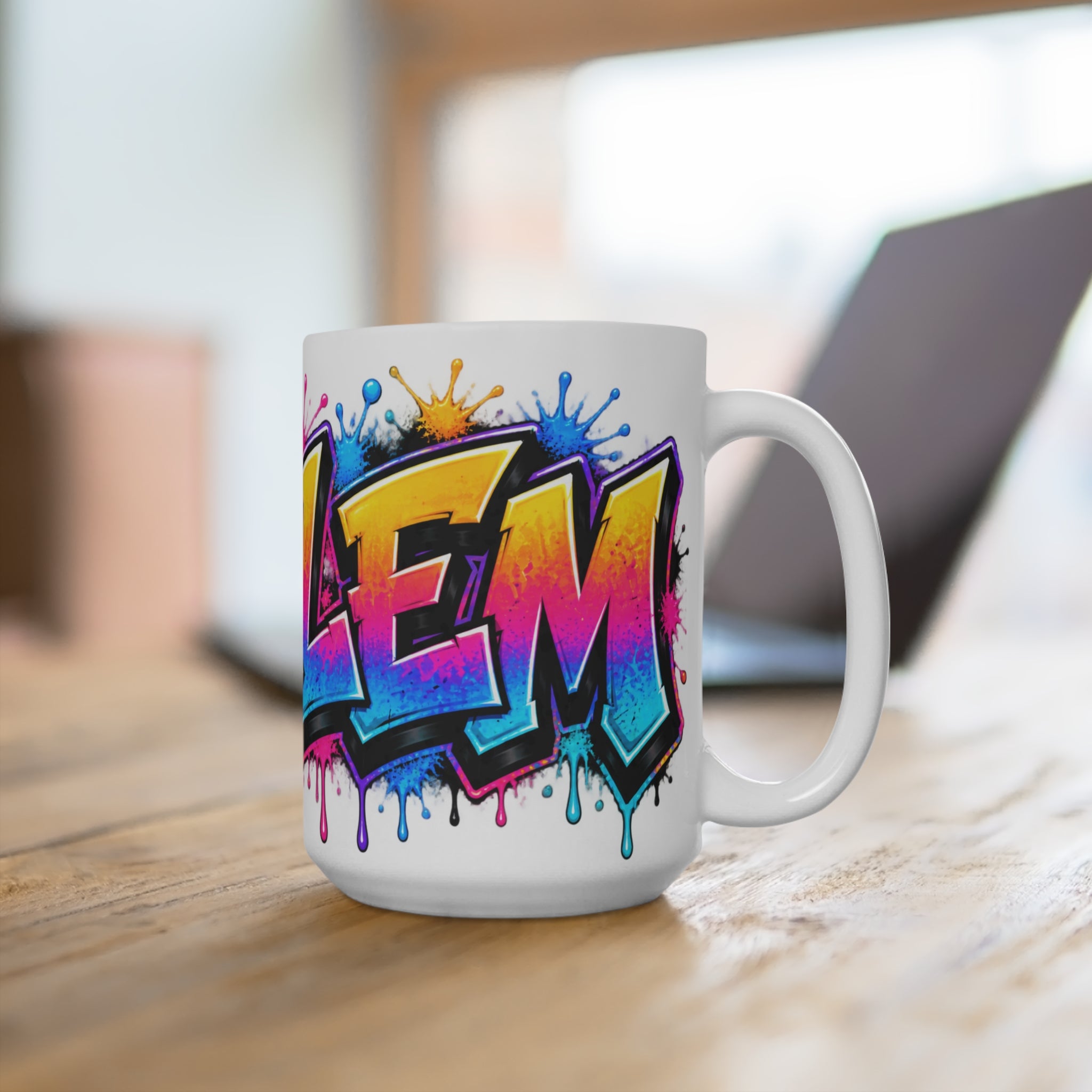 Harlem Graffiti Art Mug | Colorful Drip Street Art Coffee Mug