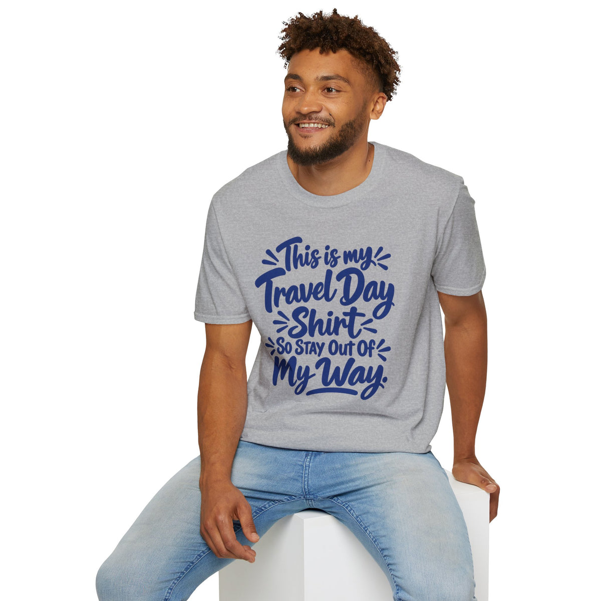 Travel Day (Blue Text) T-Shirt