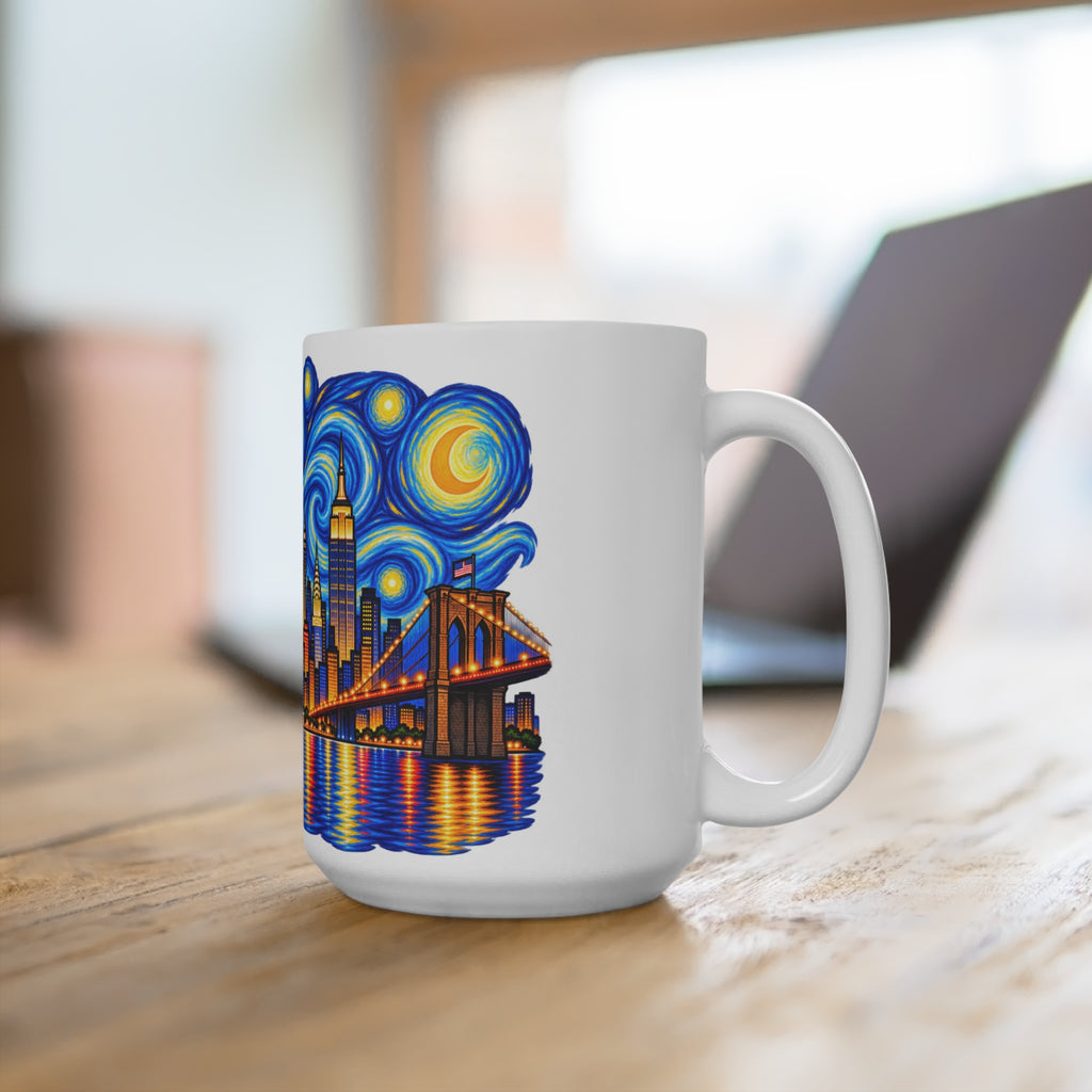 Starry Night New York City Skyline Mug