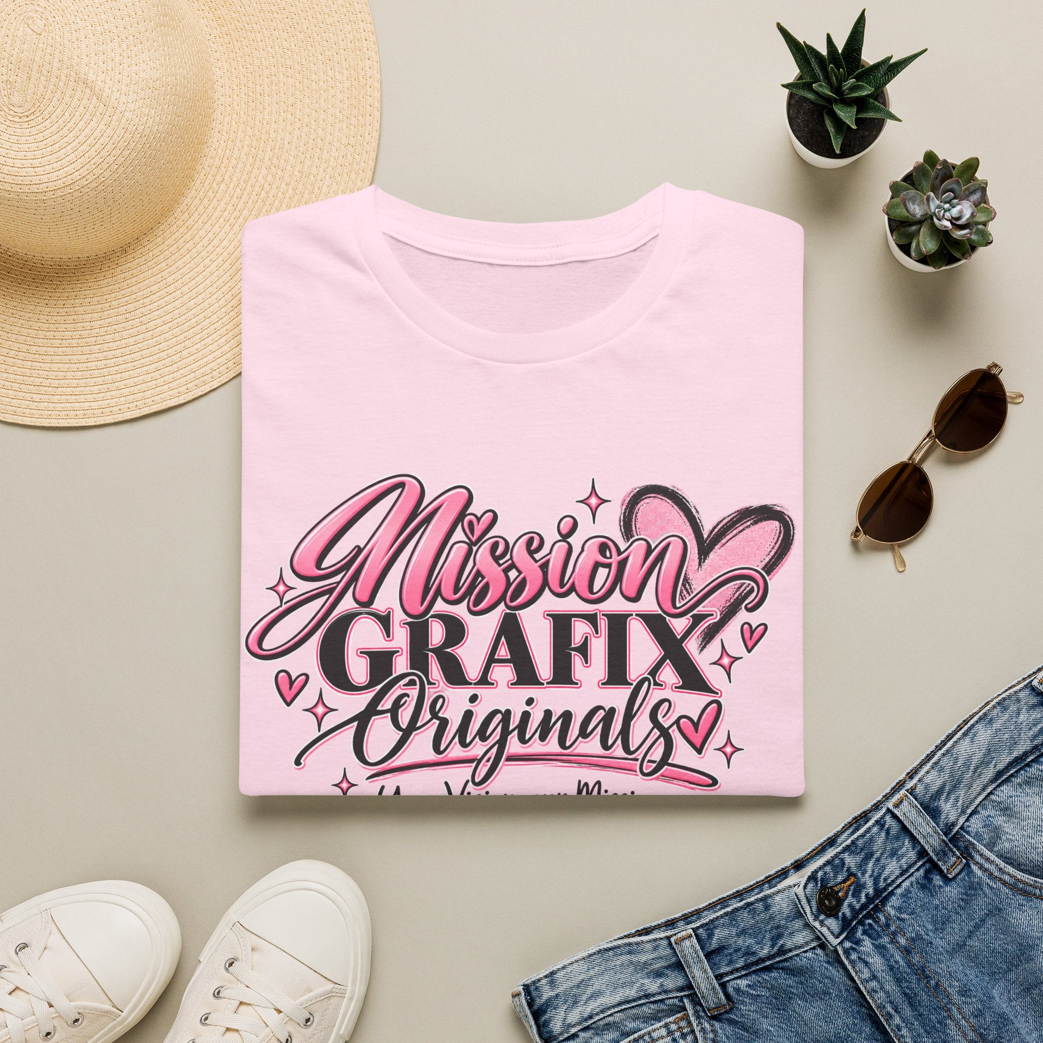 Mission Grafix Pink Heart T-Shirt