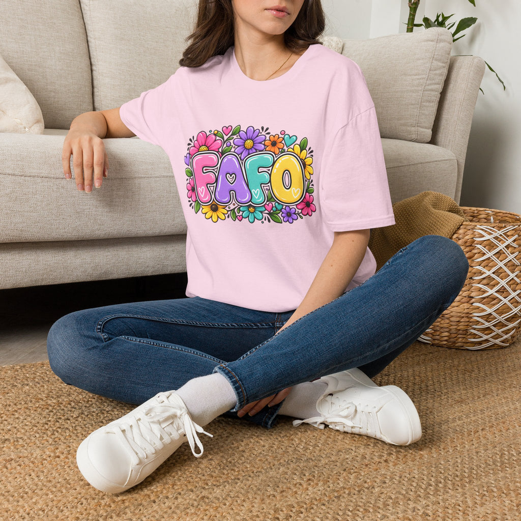 FAFO Floral Bubble Letters T-Shirt