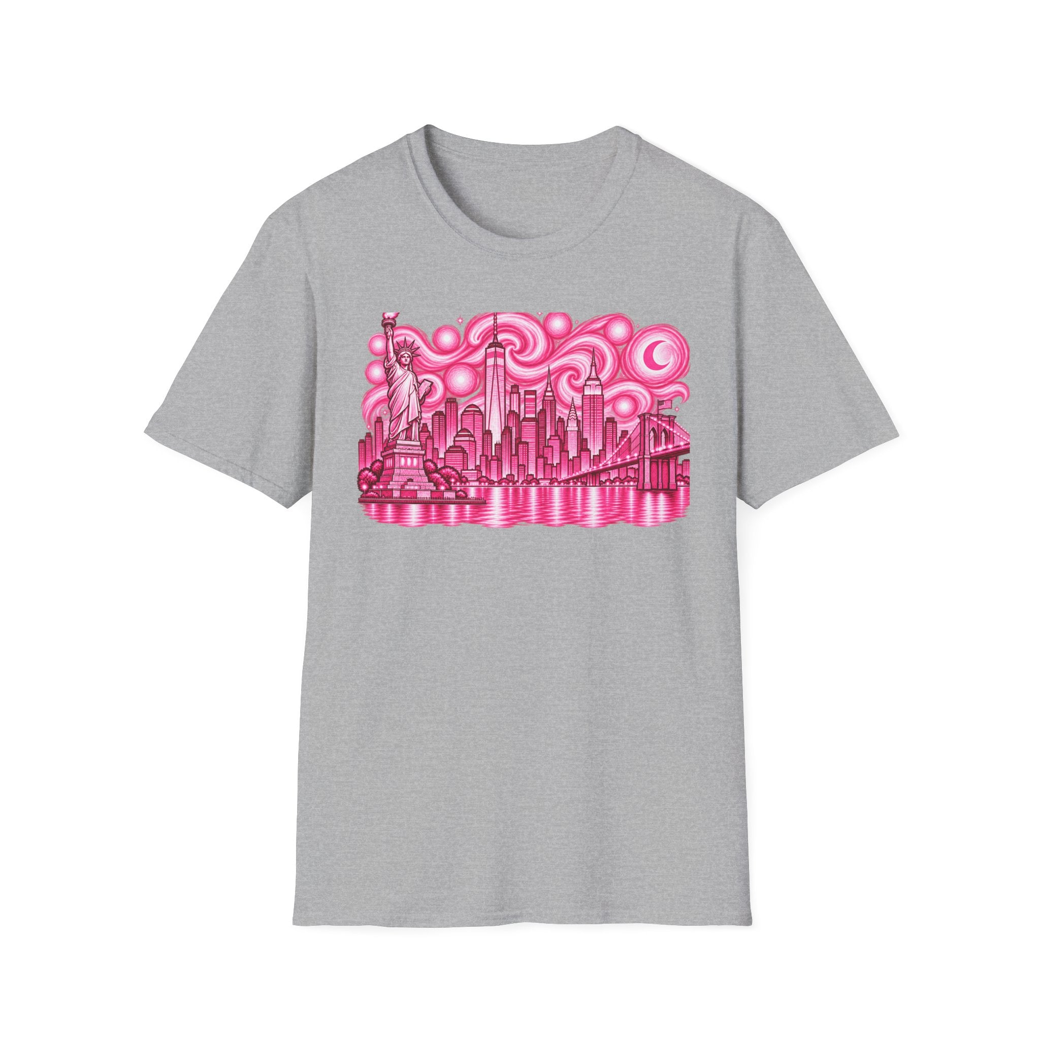 Pink New York City Skyline T-Shirt