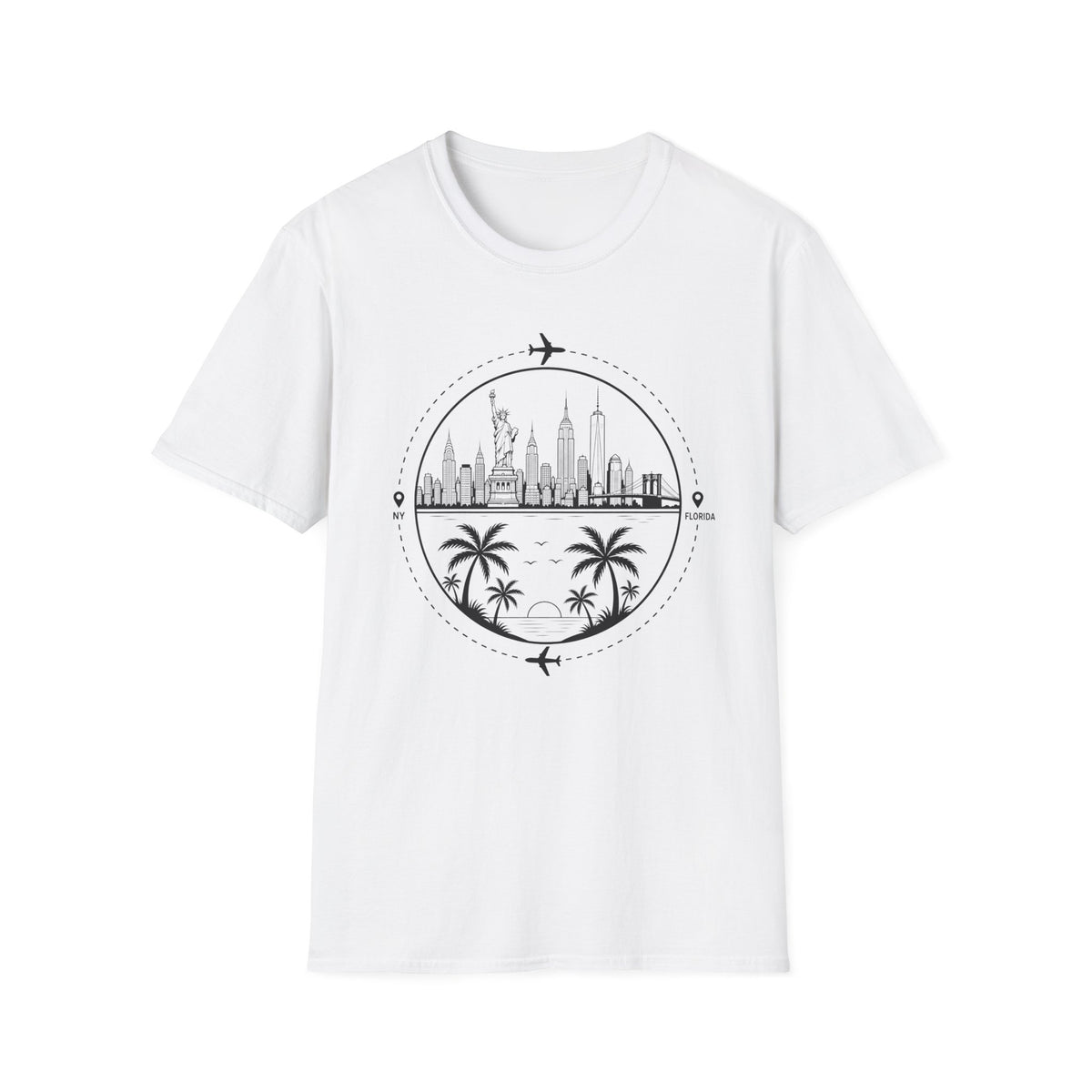 NY to FL Sphere T-Shirt