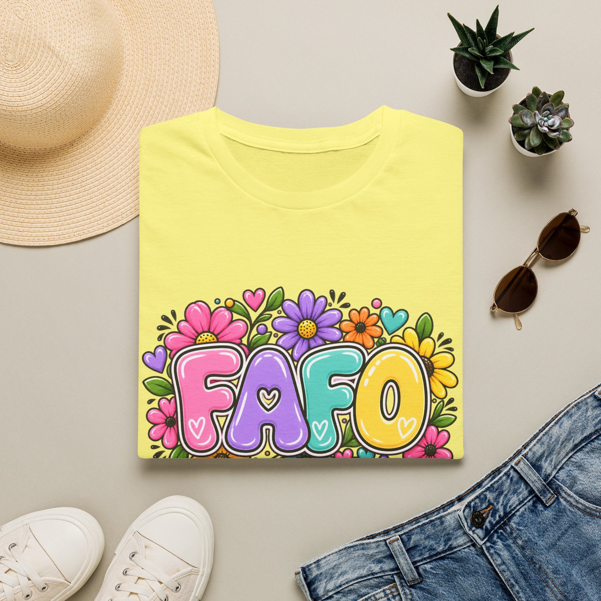 FAFO Floral Bubble Letters T-Shirt