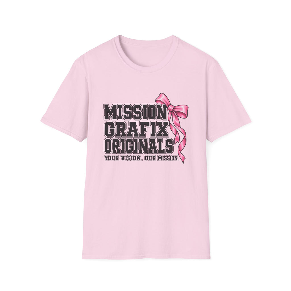 Mission Grafix Varsity Pink Bow T-Shirt