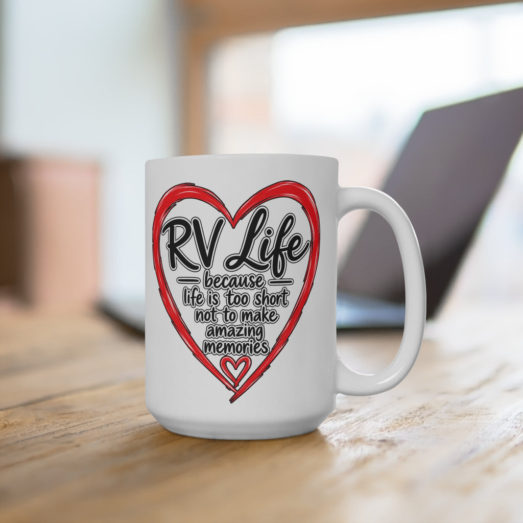 RV Life heart design Mug | RV travel camper coffee cup