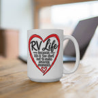 RV Life heart design Mug | RV travel camper coffee cup
