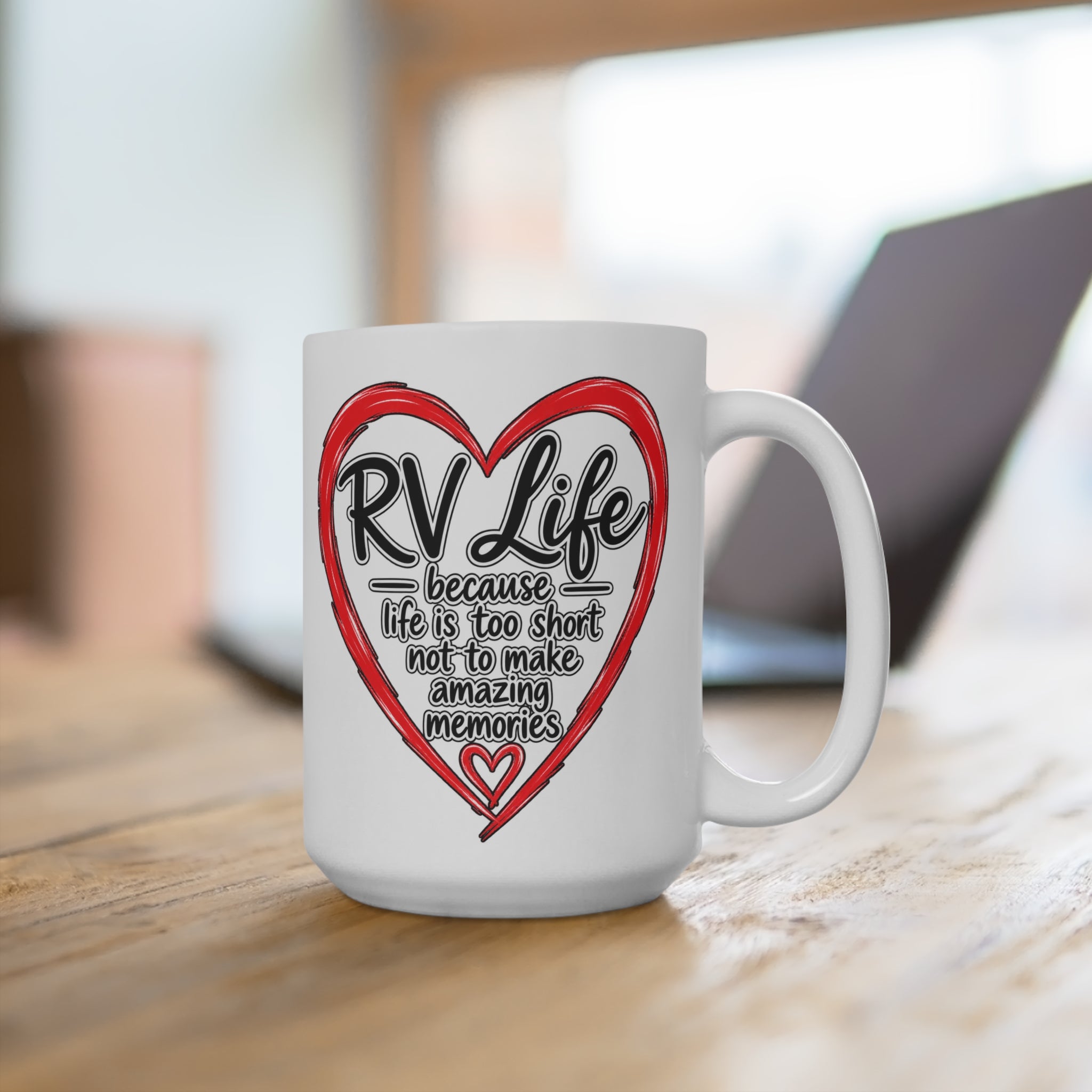 RV Life heart design Mug | RV travel camper coffee cup