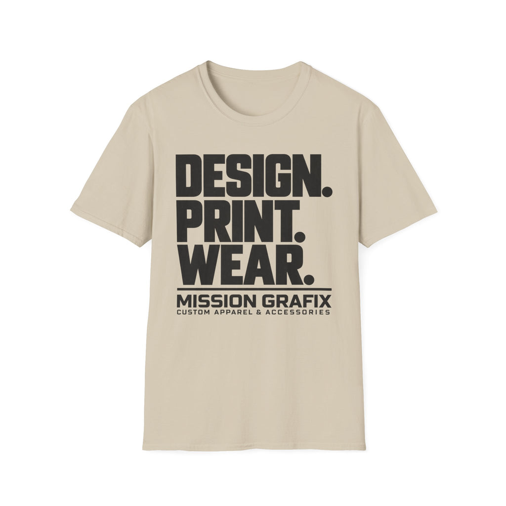 Design. Print. Wear. Graphic Tee — Bold Typography T-Shirt